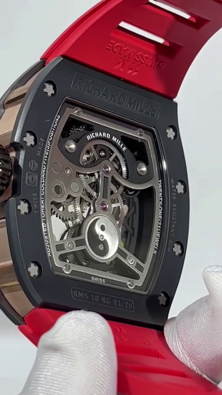 Replica Richard Mille RM S10 Koi Red Strap Super Clone | Swiss Carbon Fiber Men's Watch - Image 7