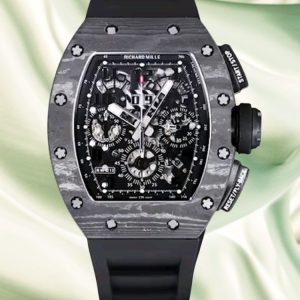 Replica Richard Mille RM 11 Super Clone: Double Time Flyback Swiss Movement, Black Ceramic