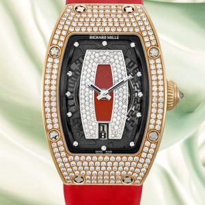 Luxury Super Clone Richard Mille RM 007-01 Tourbillon White Replica - Rose Gold Diamond Ladies Watch