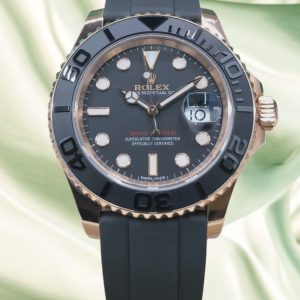 Superb Swiss Replica Rolex Yacht-Master 126655 - Black/Rose Gold 40mm Super Clone