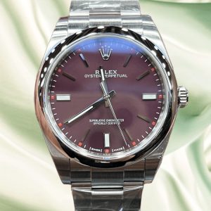 Replica Rolex Oyster Perpetual Date 114300 - Swiss AAA Super Clone with Red Dial, 39mm Steel Case