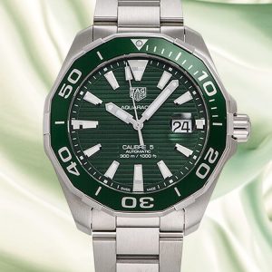 Swiss Super Clone Replica TAG Heuer Aquaracer WAY201S.BA0927 Men's 43mm Green Dive Watch
