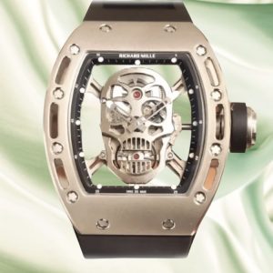 Best Swiss Replica Richard Mille RM 52-01 Silver Skull Watch | Super Clone Precision