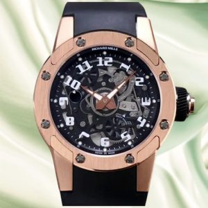 Best Swiss Super Clone Replica Richard Mille RM 63-01 DIZZY HANDS - 42.7mm Rose Gold