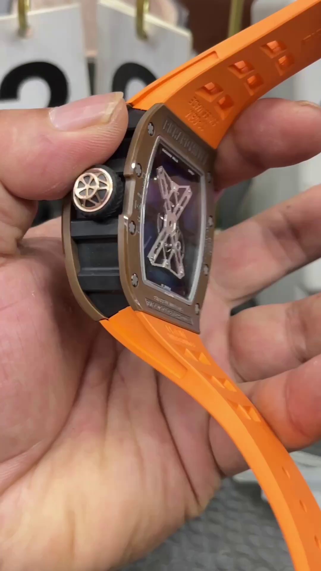 Super Clone Replica Richard Mille RM 52-05 Orange Strap | Swiss Craftsmanship & Aerospace Details - Image 7