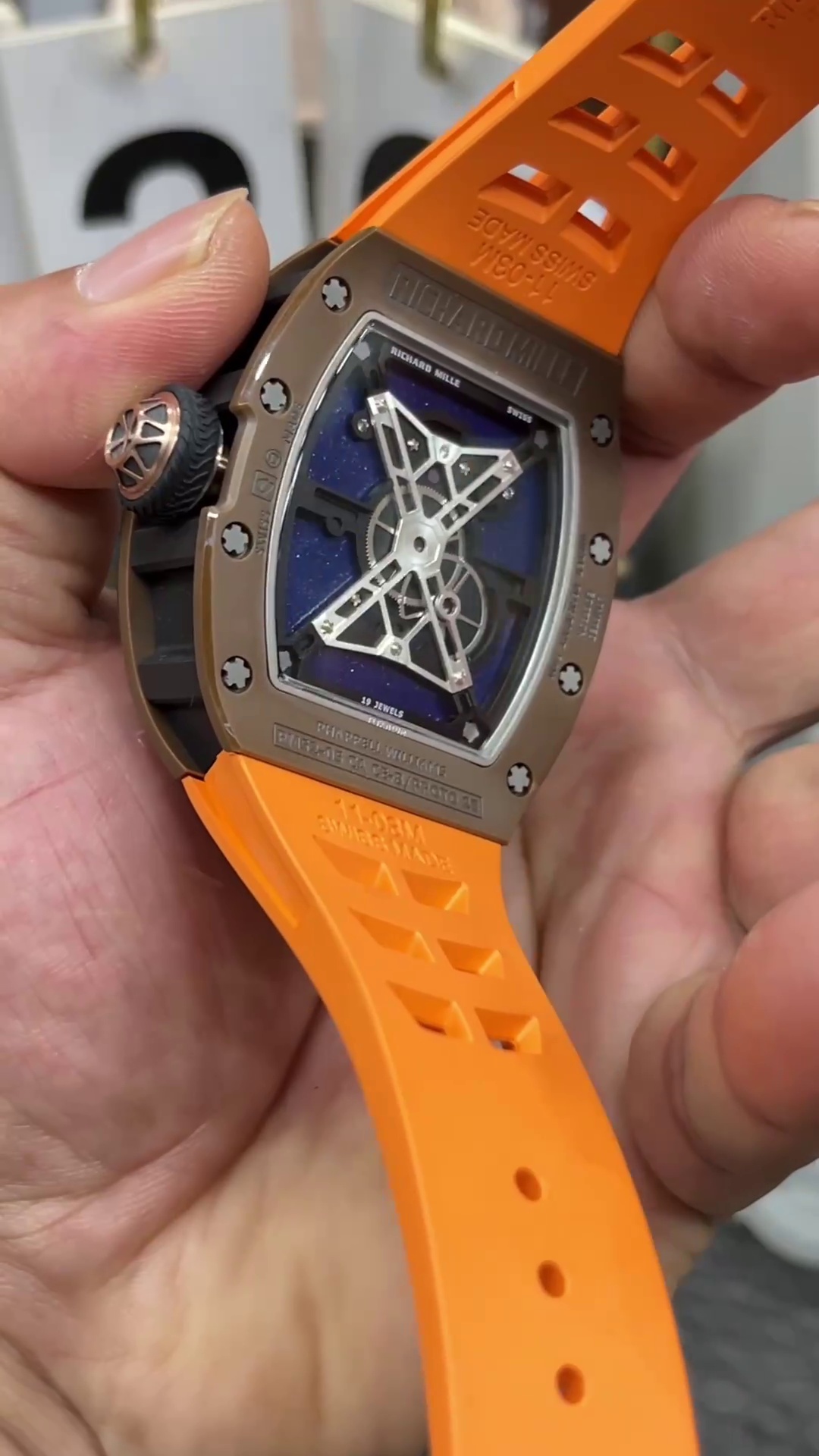 Super Clone Replica Richard Mille RM 52-05 Orange Strap | Swiss Craftsmanship & Aerospace Details - Image 8
