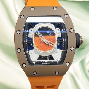 Super Clone Replica Richard Mille RM 52-05 Orange Strap | Swiss Craftsmanship & Aerospace Details