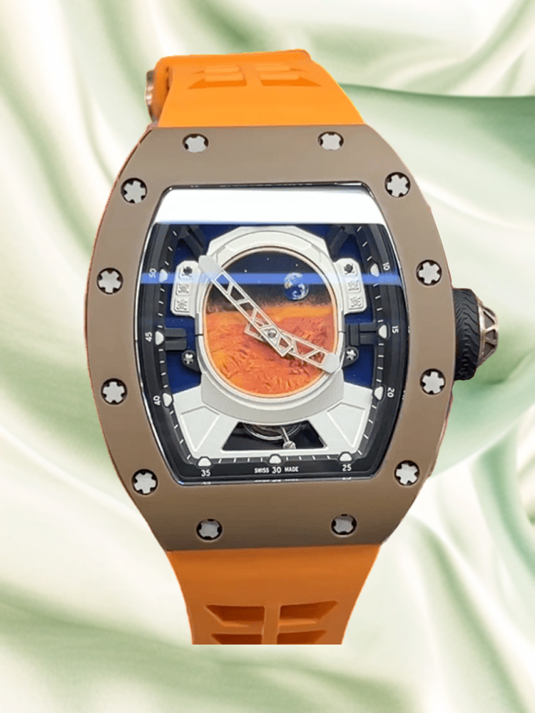 Super Clone Replica Richard Mille RM 52-05 Orange Strap | Swiss Craftsmanship & Aerospace Details